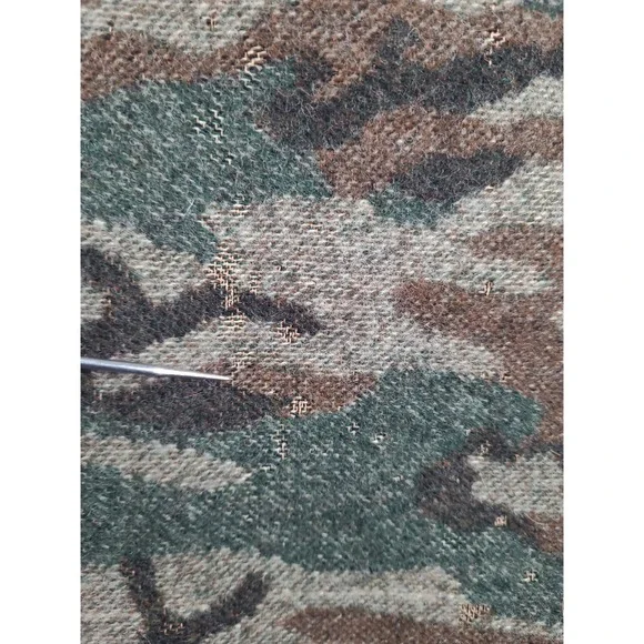 VTG King of the Mountain Wool Camo Hunting Shacket Mens Lg Damanged - Picture 14 of 16